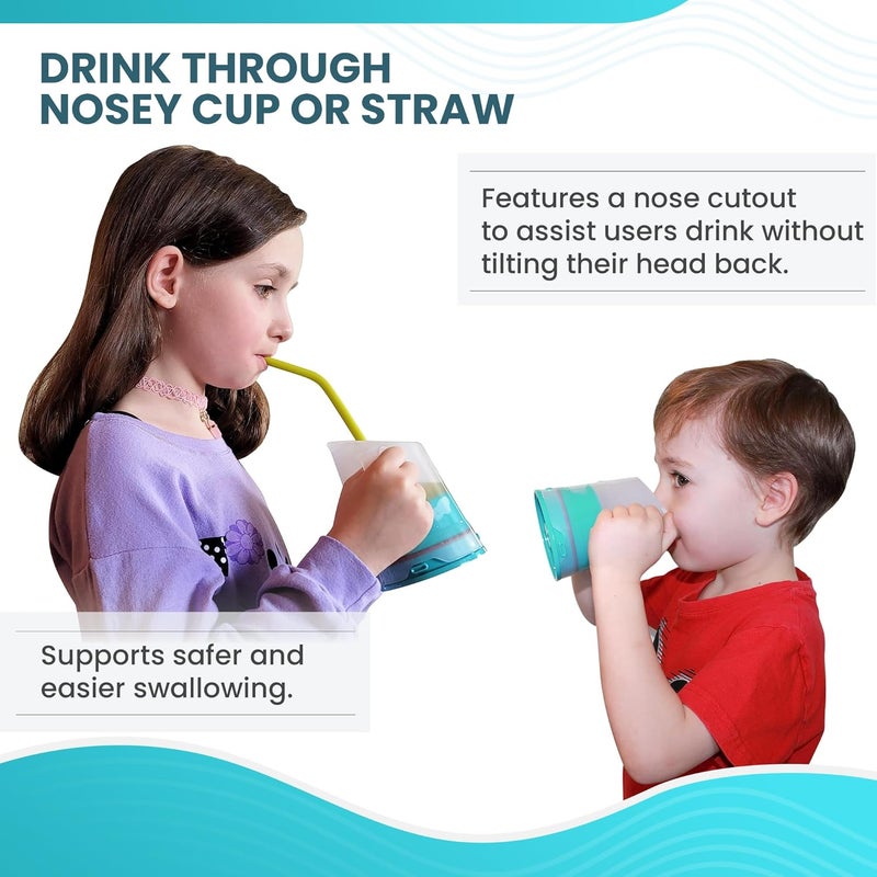 RJE Petite Dysphagia Regulating Drinking Cup for Difficulty Swallowing Disorders (5 oz) – Controlled Sips Cup Prevents Aspiration - 2 Handles for Secure Grip - Adjustable 4cc-12cc, Made in Canada - Image 5
